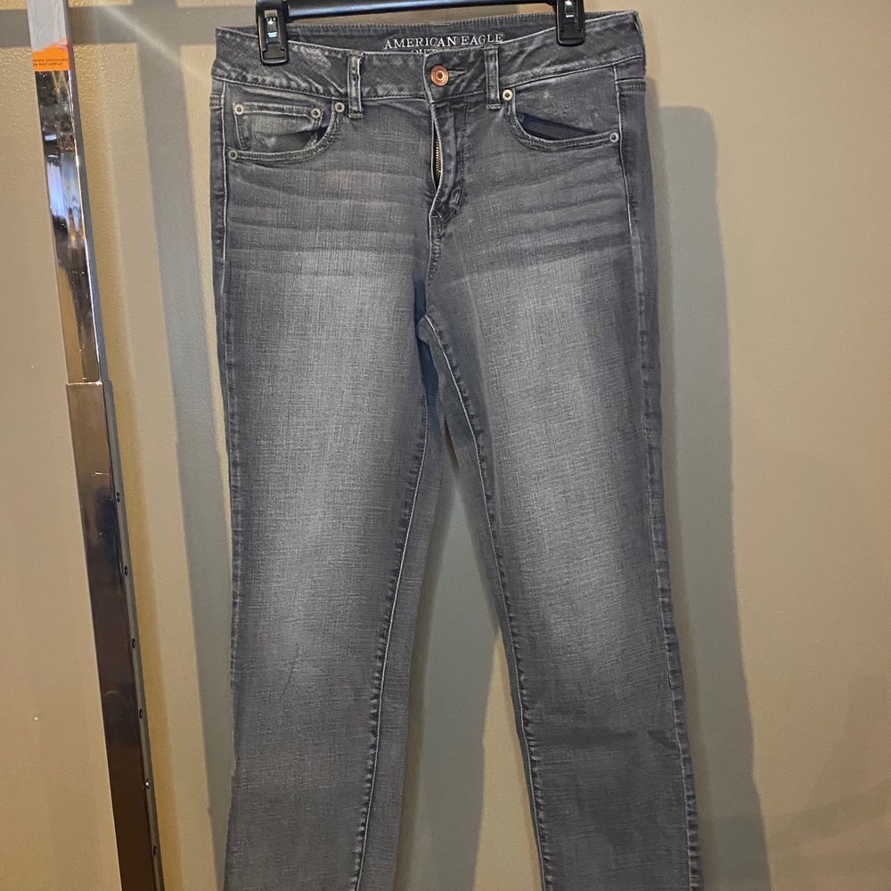 American Eagle Outfitters Gray Straight Leg